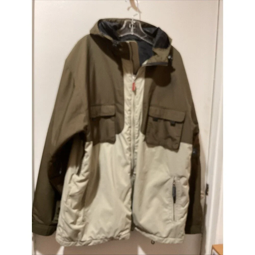 Twist Vintage 1990s-2000s Men Hooded Snowboarding Outerwear Jacket Zip Up